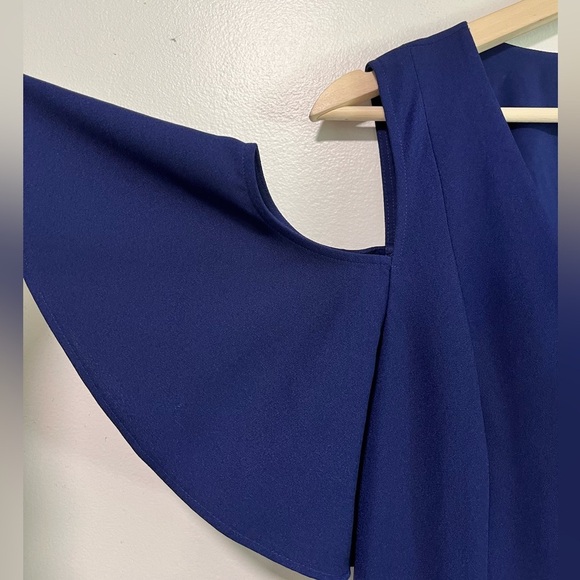 Club Monaco Blue Cold Shoulder Dress - Size 6 - Picture 6 of 6